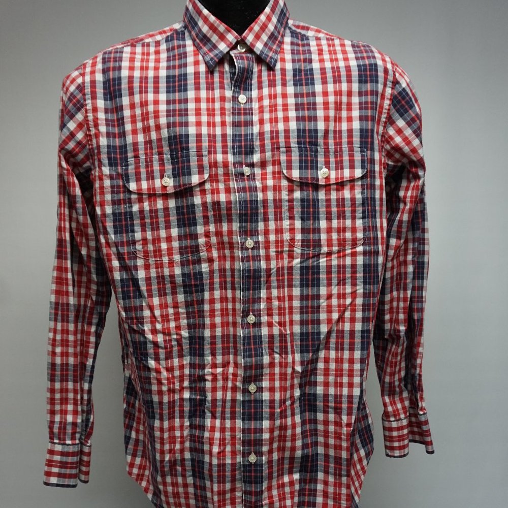 Banana Republic Mens Dress Shirt XL red blue